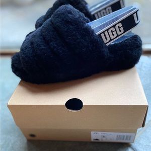 Fluff Yeah SLIDES by UGG in size 39 ( US 8) brand new in box. In BLACK